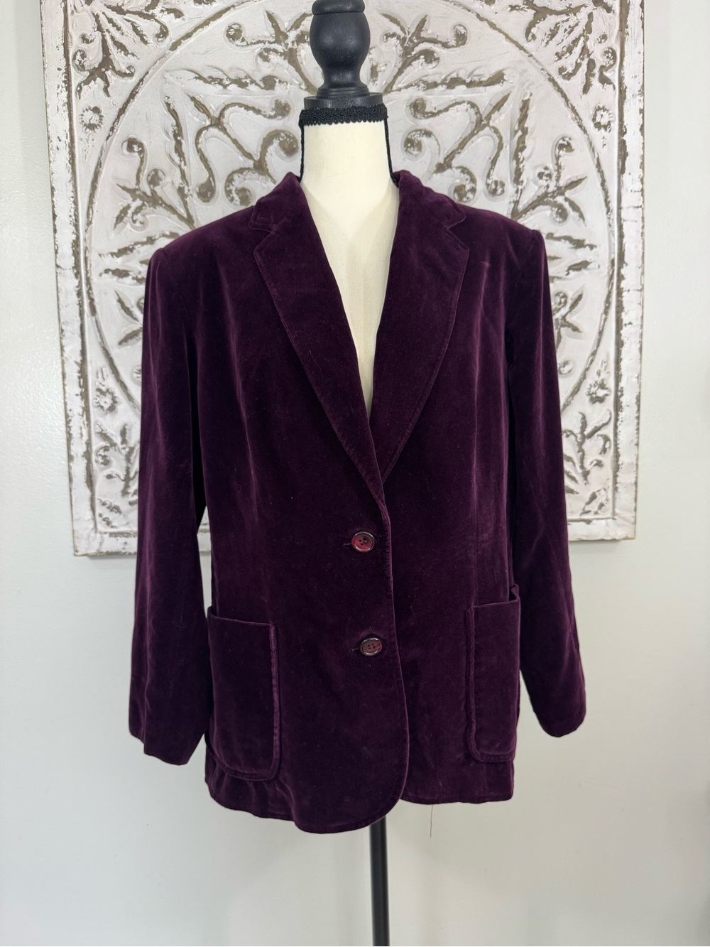Vintage Koret Purple Velvet Blazer -M/L